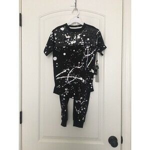 Encrypted Boys Paint Splatter 2 Piece Jogger Pant Set Pants & Shirt Set Size 5 M